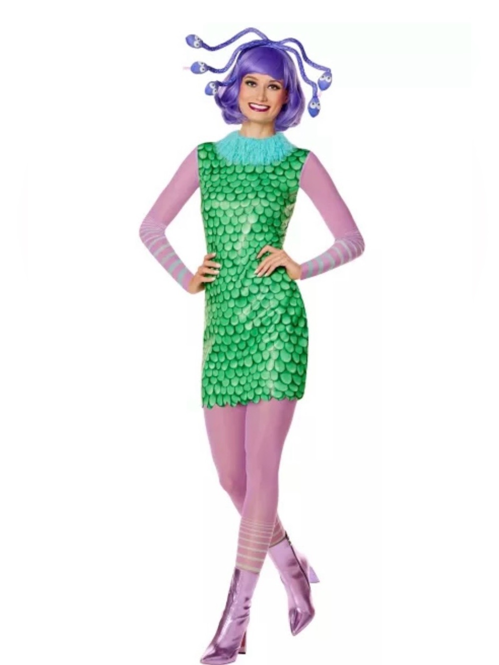 NEW!! Celia Monsters Inc Women's Costume Large Disney Green Purple Halloween
